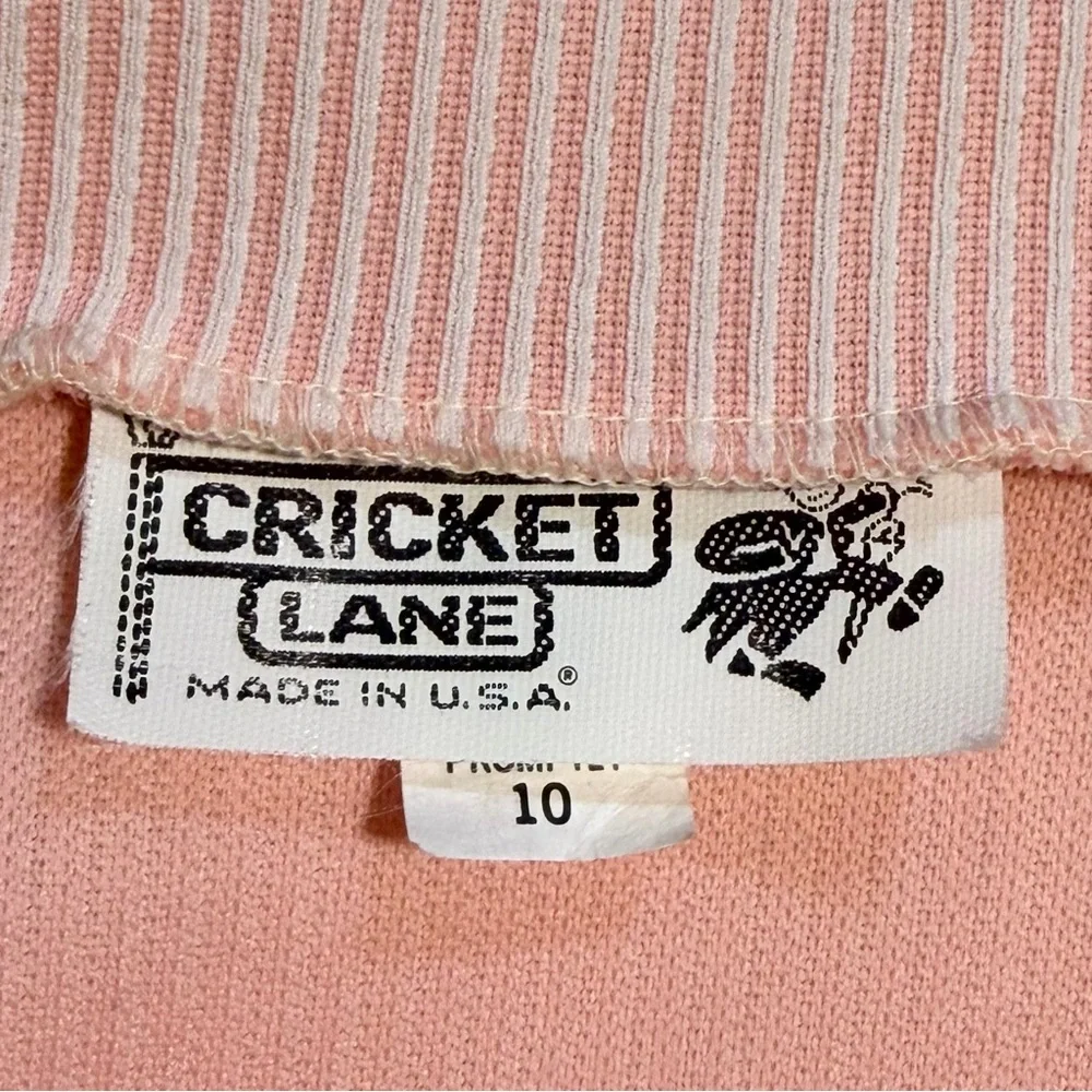 VINTAGE candy stripe pastel pink ticking midi skirt textured button pocket‎ 70s